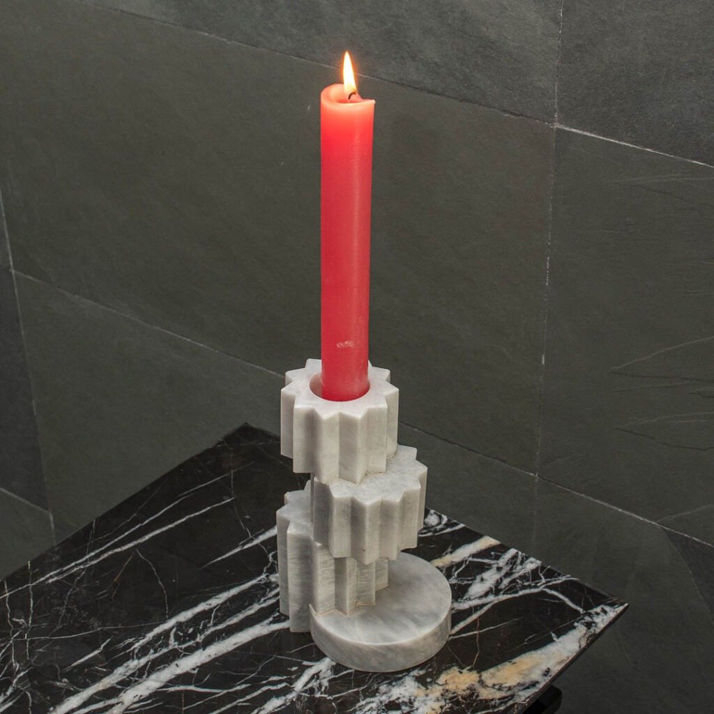 Ręcznie wykonany świecznik dekoracyjny na stół jadalniany