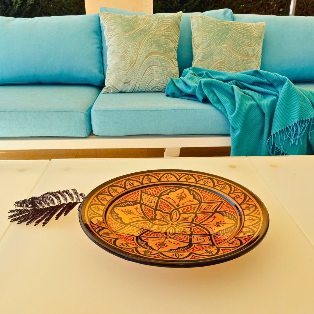 Cerámica marroquí tradicional – plato decorativo colgante único