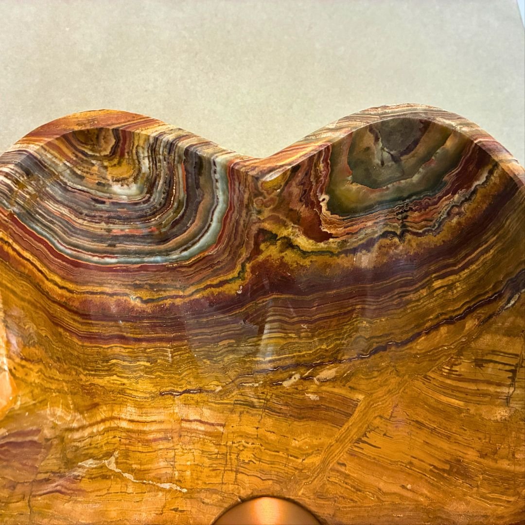 Lavabo de piedra natural para sobreponer estilo contemporáneo