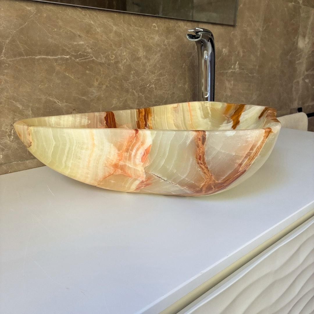 Lavamanos exclusivo de diseño artesanal con vetas irrepetibles