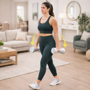 simples ejercicios en casa con mancuernas